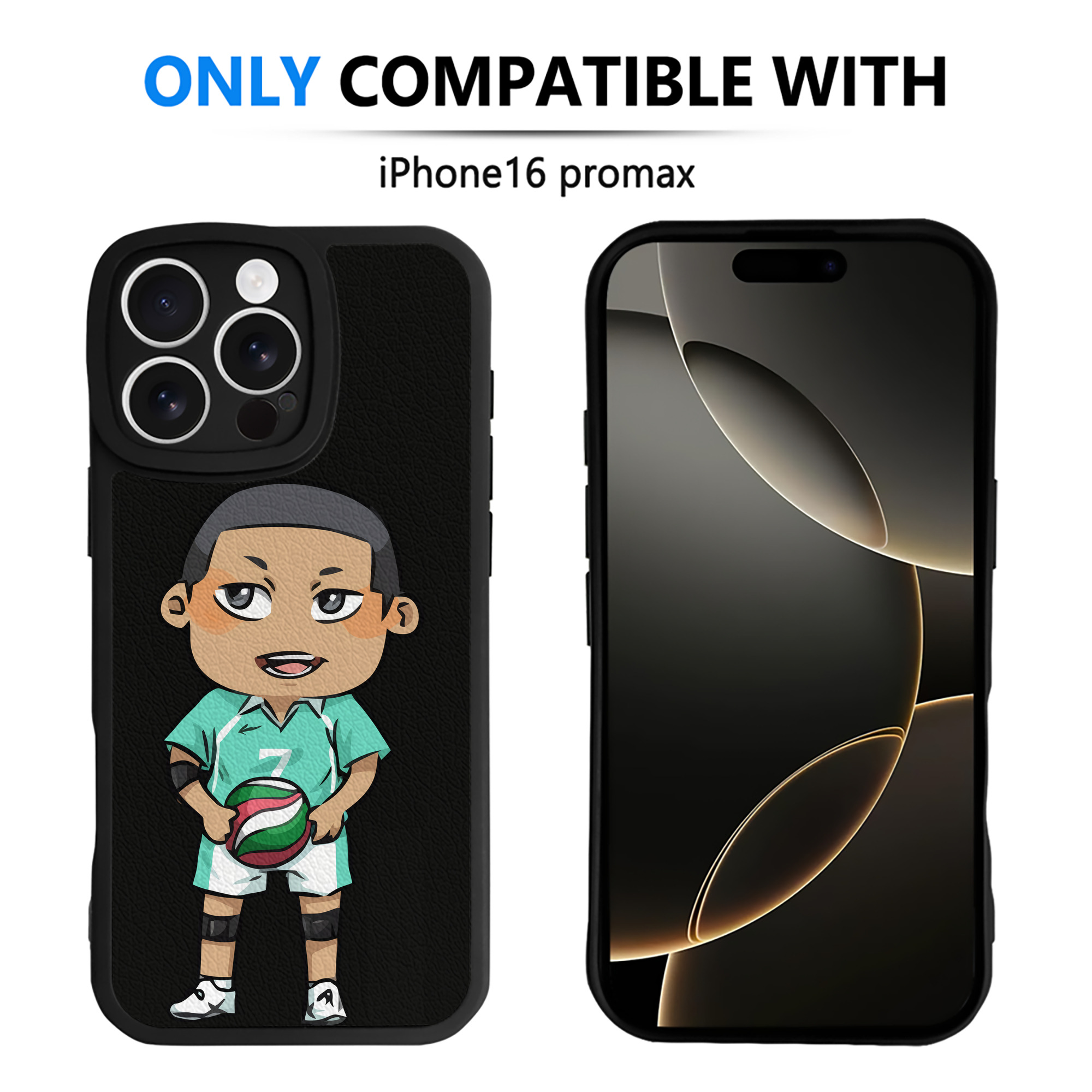 （画像用） ハイキュー!! Haikyu!! 【iPhone 16シリーズ対応】シリコンスマホケース（レザー調） 材質：シリコン